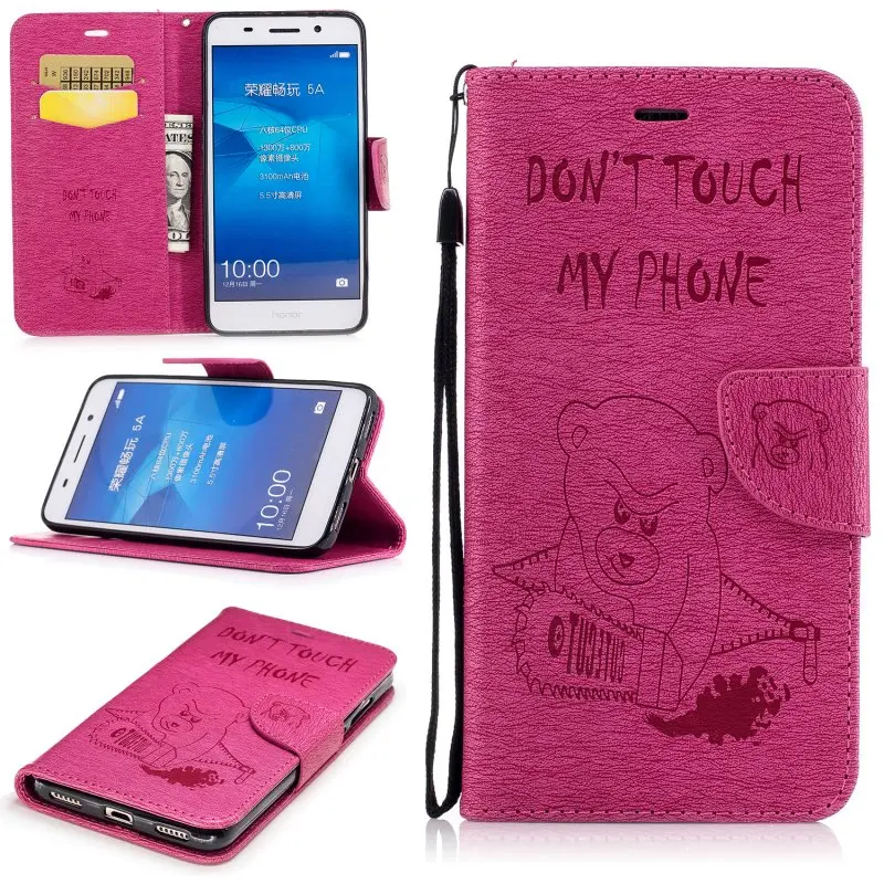 Hoesje Capinha Para Для Huawei Y6 II Y5 ll 2 Y6II Y5II компактный чехол Кожаный чехол-бумажник с