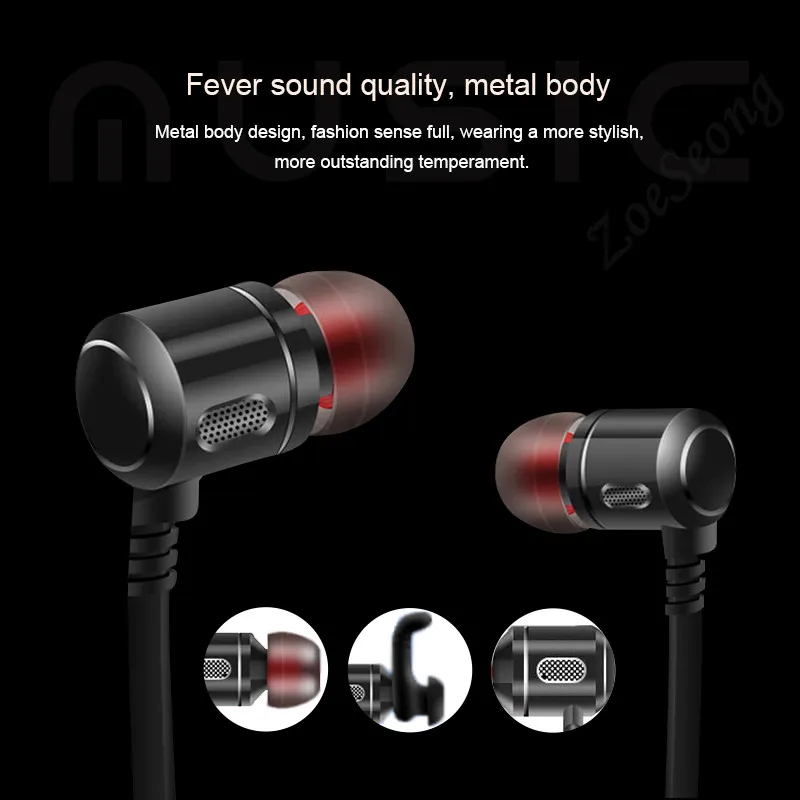 

S8 Wireless Bluetooth Earphones Super Bass Headphones Metal Headset Stereo Earbuds Sport Running Earpieces With Mic ZoeSeong