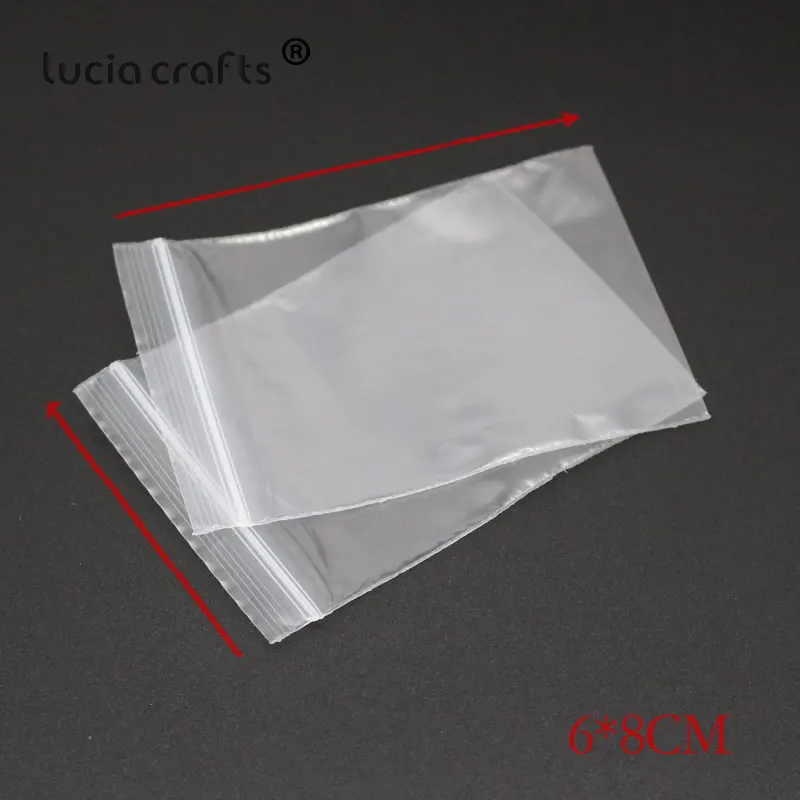 6X8cm 50pcs Многоразмерная прозрачная сумка для хранения DIY с застежкой-молнией, защищаемая полипропиленовая пластиковая Полиэтиленовая упаковка для ювелирных изделий H1001 - Цвет: 6X8cm 50pcs