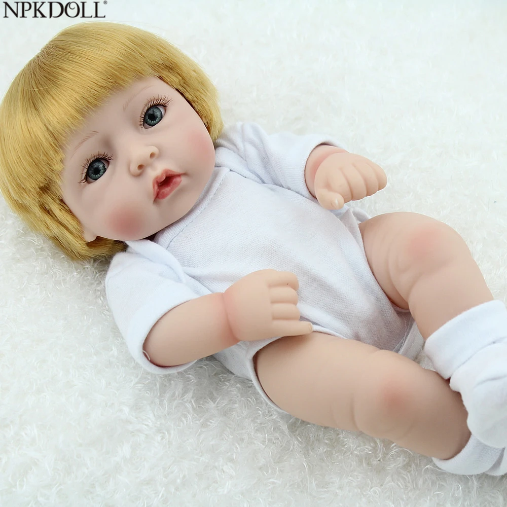 NPKDOLL 10 дюймов Bebe Reborn Младенцы силиконовая кукла мини Развивающие игрушки для