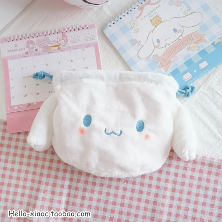 1 шт. милые плюшевые сумки с вышивкой my melody cinnamoroll для собак, косметички, детские подарки, коллекция игрушек - Цвет: cinnamoroll
