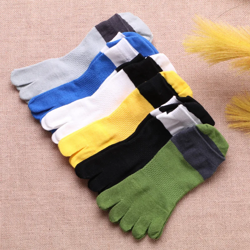 

New Mens socks Dry breathable men's pure cotton socks five fingers 100% cotton sokken five toes socks manufacturers direct sales