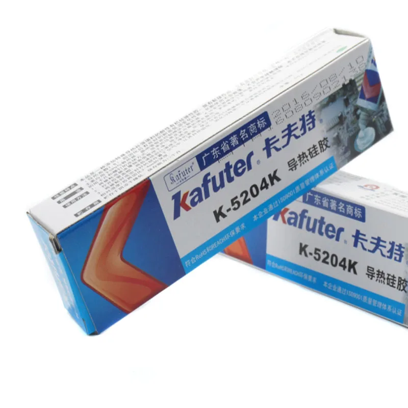 Kafuter 80 г K-5204K светодиодный теплопроводный силиконовый процессор связывающая липкая быстросохнущая термальный крем изгибаемый коэффициент 1,6