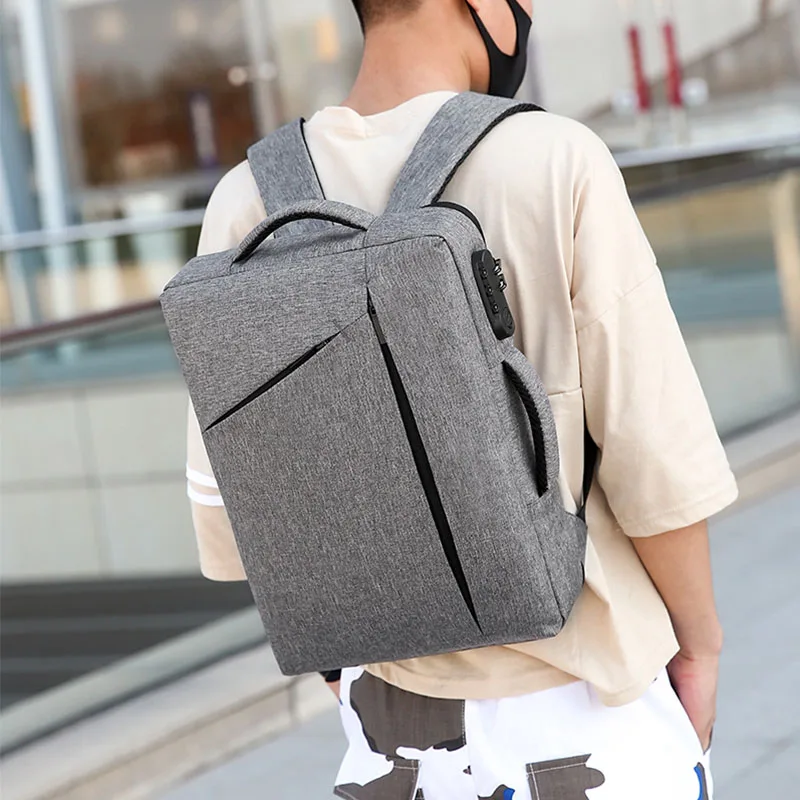 15 дюймовый мужской портфель для ноутбука с замком паролем Офисные Сумки мужчин