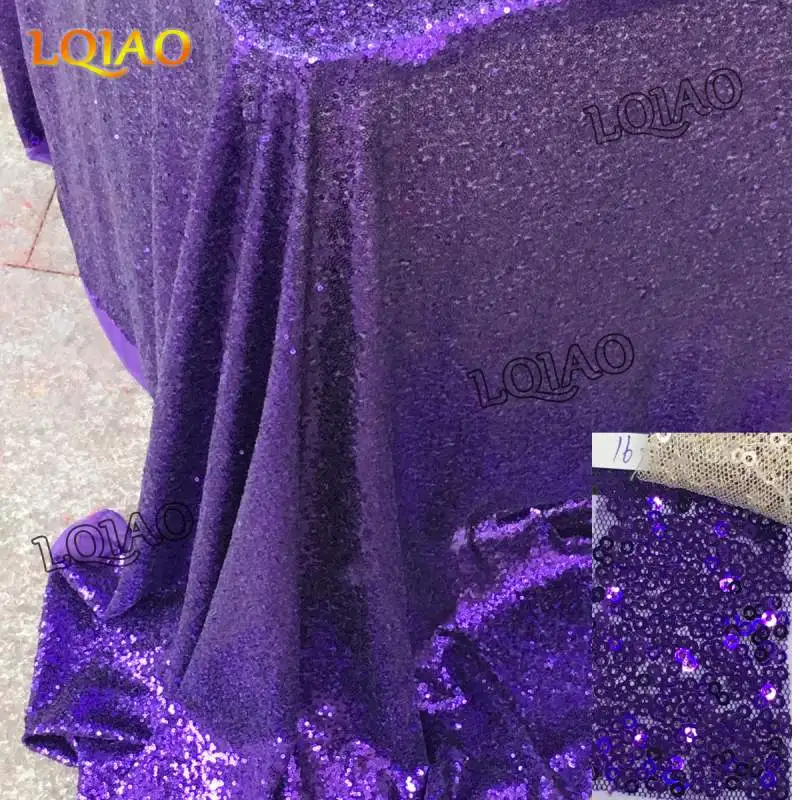 Purple Новинка, скатерть с золотыми вышитыми пайетками, прямоугольная, 120x200 см, скатерть с блестками для свадьбы, дня рождения, вечеринки, украшения буфета - Цвет: Purple