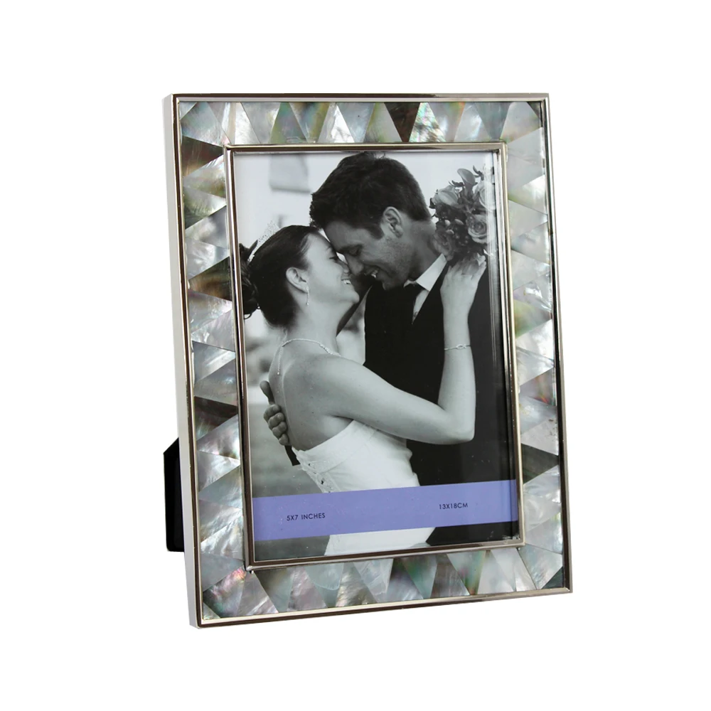 

Home Decoration Handmade Seashell & Metal Plated Photo Frame Picture Frames YSPF-018