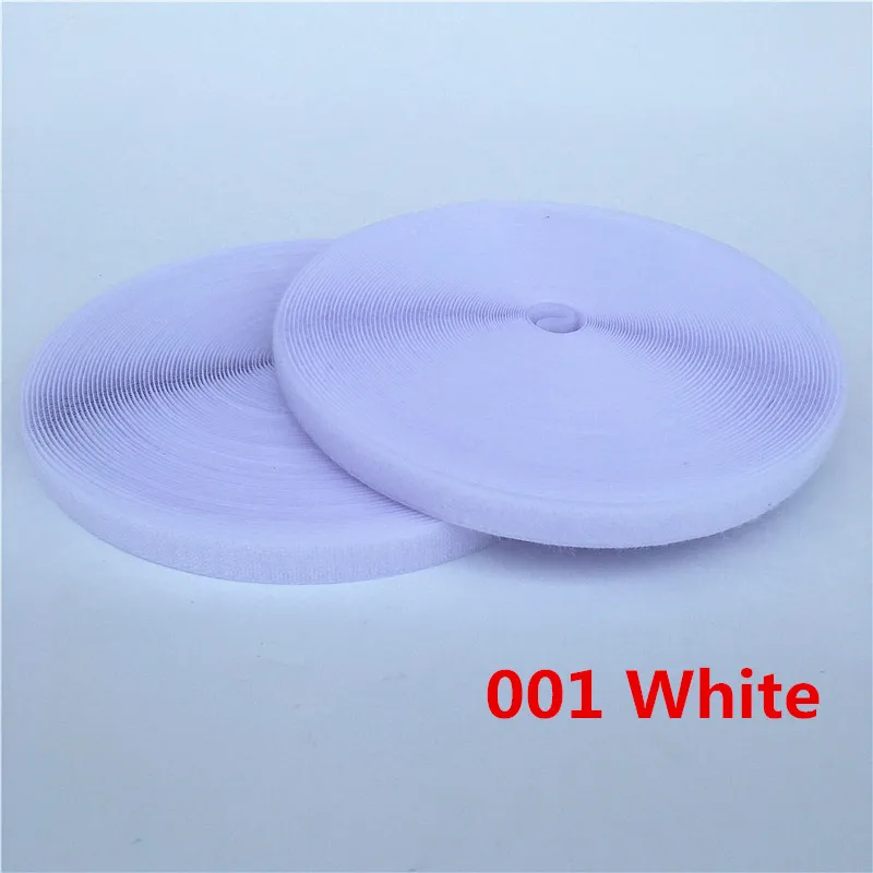 001 White 1 метр волшебная лента 2,5 см без самоклеящейся застежки крюк и петля лента DIY полиэстер нейлон Швейные аксессуары Klittenband без клея - Цвет: 001 White