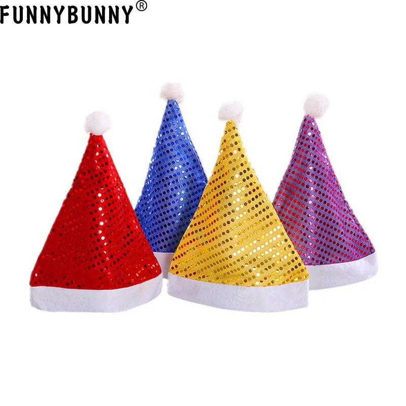 Рождественская шляпа FUNNYBUNNY кепка с блестками аксессуары для рождественской