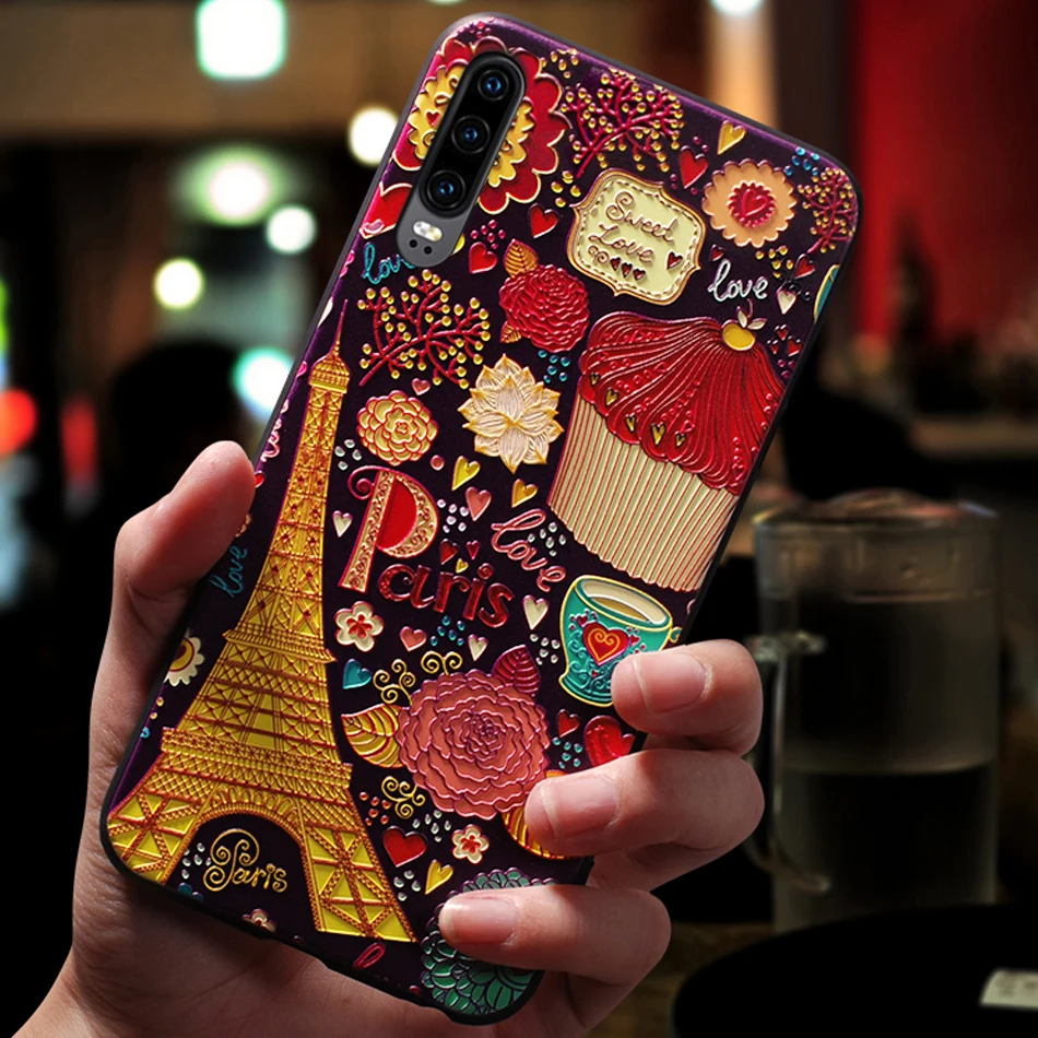 Чехол чехол для HuaWei P30 Lite Pro p30lite силиконовый милый 3D роскошный мягкий