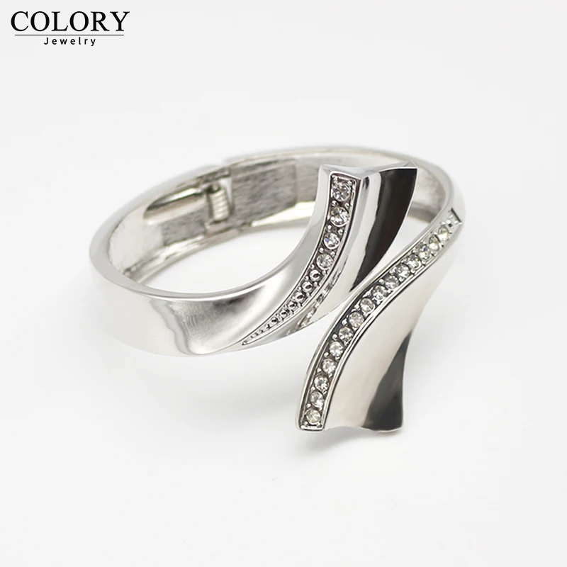 Модная оптовая продажа новая модель большой серебряный браслет для женщин |