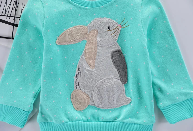 SAILEROAD Animal Bird Аппликации Детские кофты 7 лет для девочек Одежда Зимние теплые детские футболки с длинным рукавом Детские толстовки
