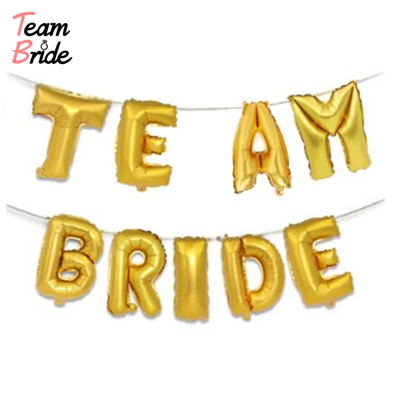 

Team Bride Wedding Decorations Bridal Shower Wedding Veil Bride To Be Letter Foil Balloons Bachelorette Party Girl Hen Party