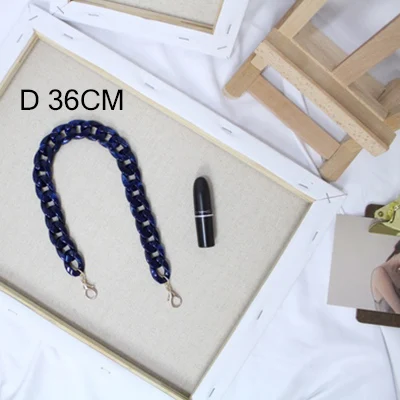 36 см Янтарный акриловый ремешок для сумки для женщин DIY Леопардовый принт Толстая Смола модная сумка с ручкой аксессуары короткая цепочка плечевой ремень - Цвет: D