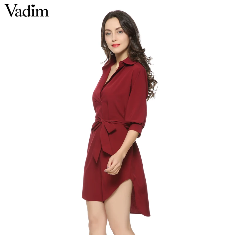 Женское платье с галстуком-бабочкой Vadim летнее Повседневное длинным рукавом и