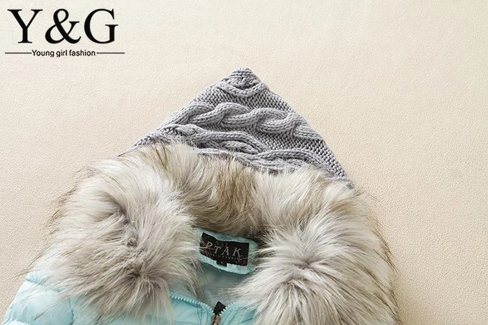 Y&ampG new 2015 vintage women winter clothing candy hooded outwear casaco feminino fur collar jacket coat down parka | Женская одежда
