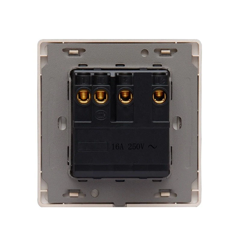 

Golden Color Wall Switch, 3 Gang 1 Way, Light Switch, AC 110~250V