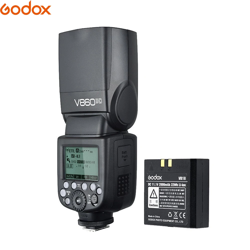 Godox VING V860II Литиевая Батарея Вспышка GN60 HSS 1/8000s ttl вспышка+ X1T триггер для Canon Nikon sony Olympus Fujifilm