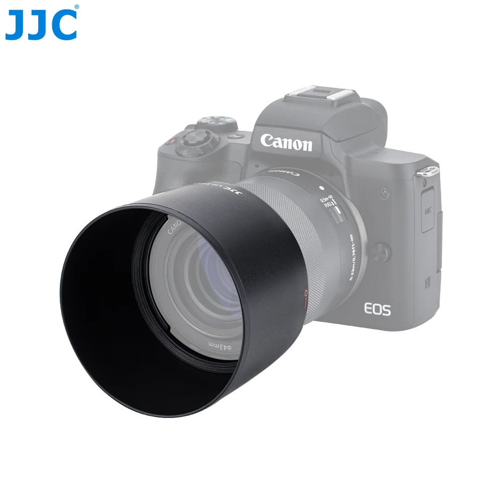JJC LH-ES60 бленда для объектива Canon EF-M 32 мм f/1,4 STM заменяет ES-60 позволяет надевать 43 мм фильтр и крышку объектива