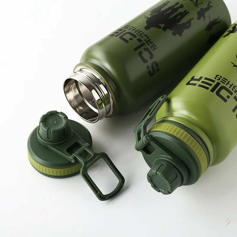 800 мл креативная камуфляжная бутылка для воды вакуумный термос с двойными