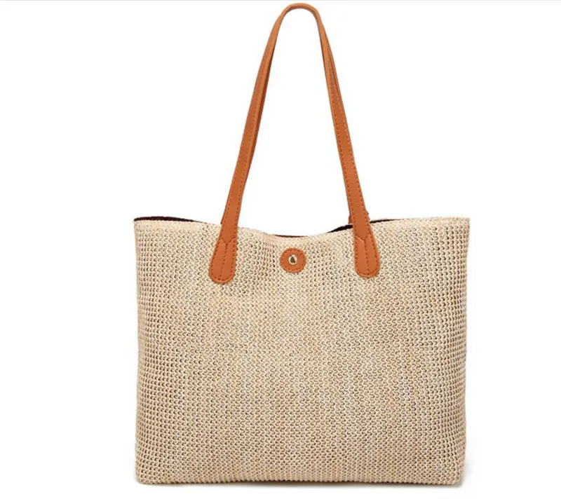 HANN INGRY Elegant Fashion Women Hand knitting bag Leisure Beach Grass Fringed Single Shoulder Daily Shopping Handbags H105D | Багаж и