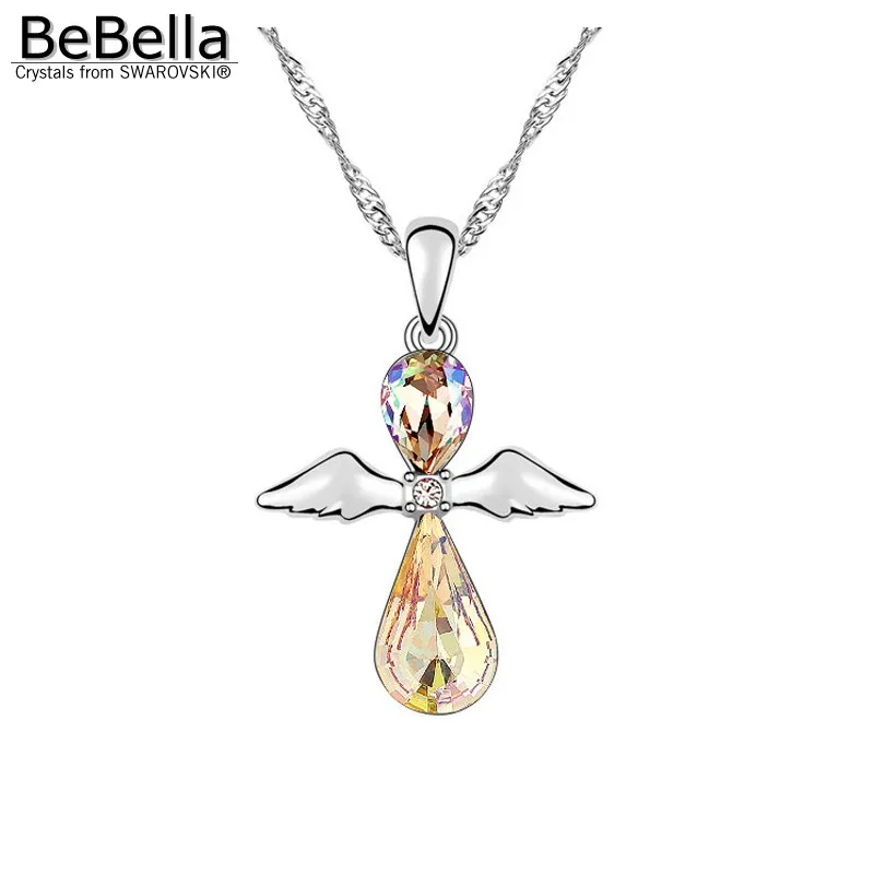 BeBella Прекрасный Ангел Кулон ожерелье сделано с австрийскими кристаллами от Swarovski