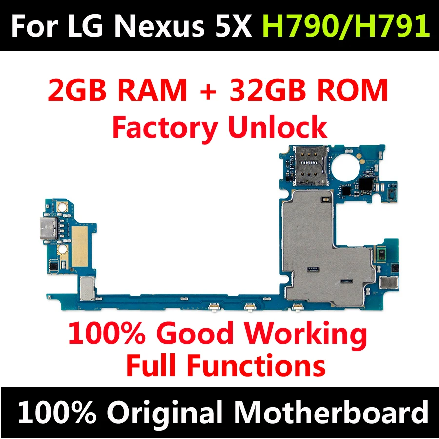 Для LG Nexus 5X H790 H791 32GB оригинальная материнская плата Заводская разблокированная