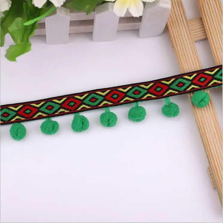 20 ярдов жаккардовая лента с шариками кружевная бахрома занавеска отделка сделай