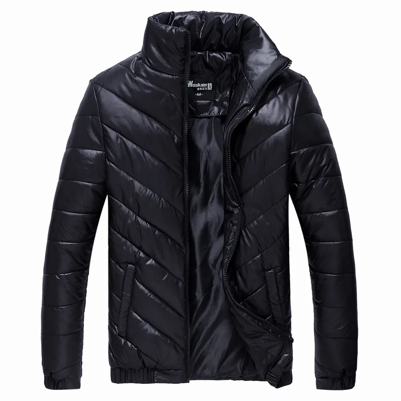 

Winter New Parkas Men's Large Size 5XL Thick Stand Collar Warm Jacket Men's Fashion Slim Casual Cold-resistant Cotton Jacket
