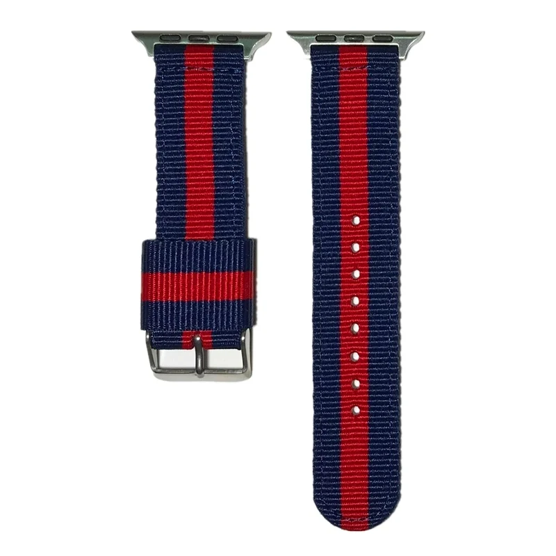 Ремешок спортивный для Apple Watch Band 42 мм 38 нейлоновый полосатый браслет iWatch 4 44 40