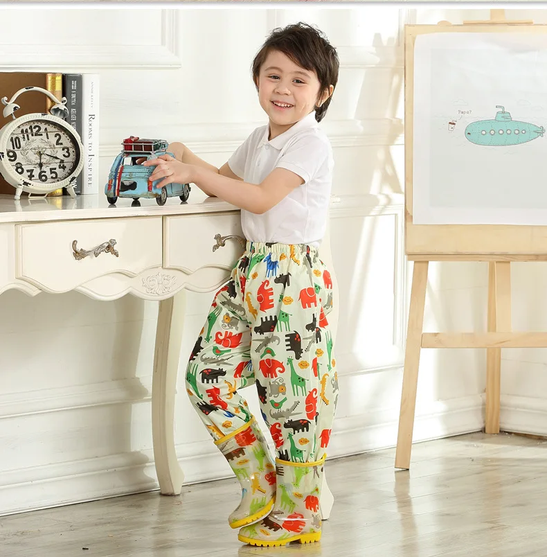 Милый детский/детский дождевик детские брюки водонепроницаемые для младенцев