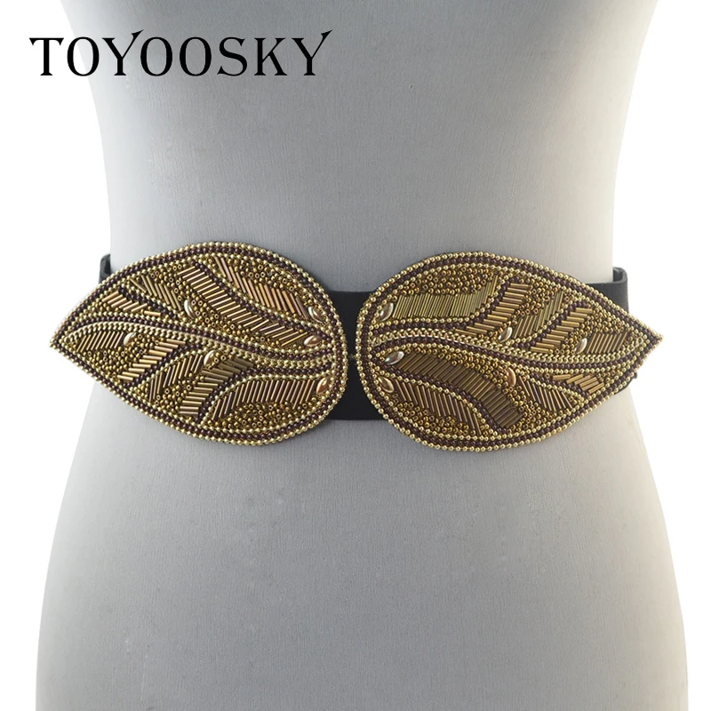 TOYOOSKY женские ремни эластичный лист образный шарик оболочка эллипс пояс на пряжке