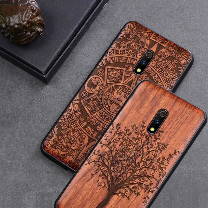 Новинка, чехол OPPO Realme X, тонкая деревянная задняя крышка, TPU, чехол-бампер для OPPO Realme X, чехол для телефона s