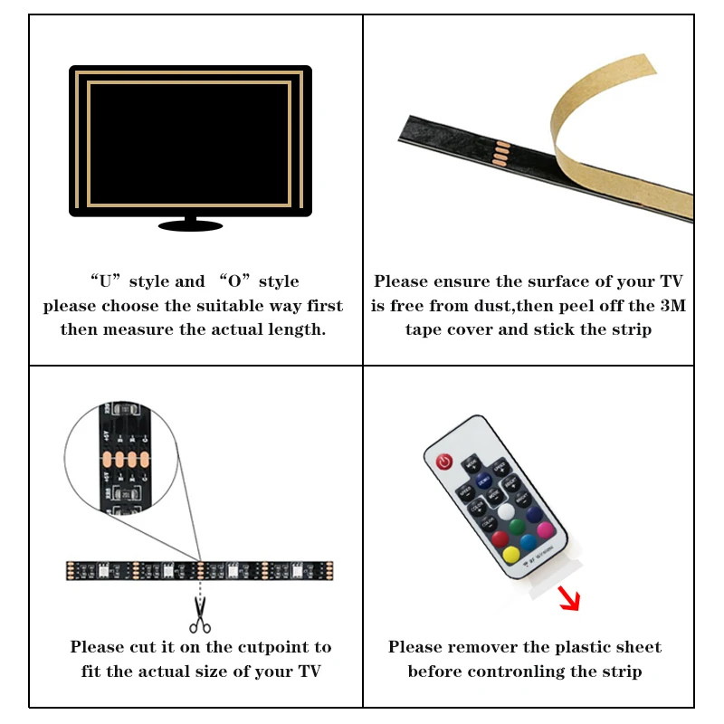 HKZZI 5 V USB Светодиодная лента 5050 RGB ТВ фоновое освещение Водонепроницаемая RF