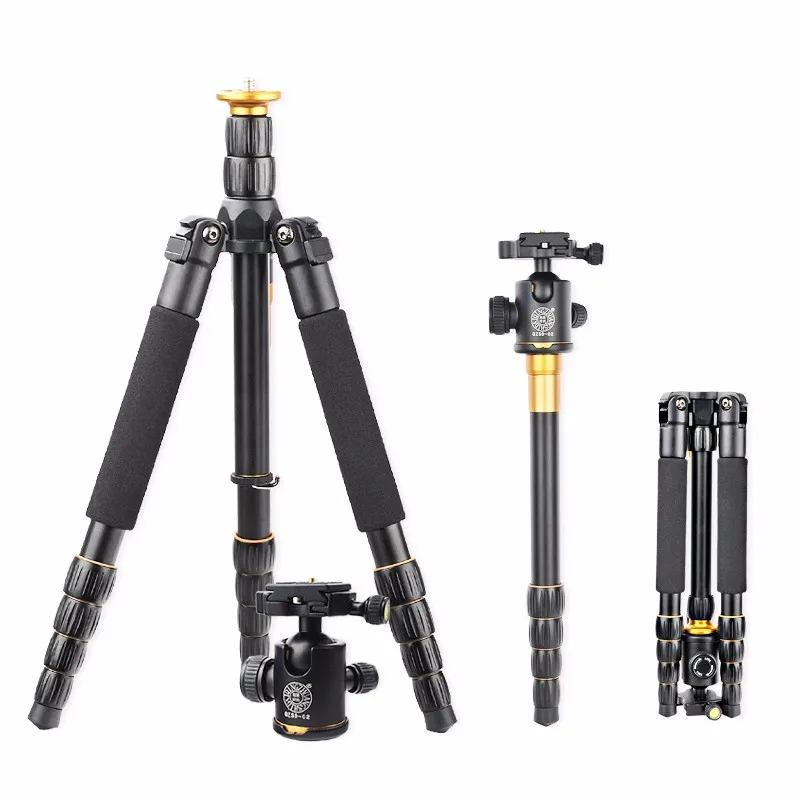 QZSD Q666 профессиональный штатив с Q 02 поворотная головка 360 градусов для Canon Pentax Sony