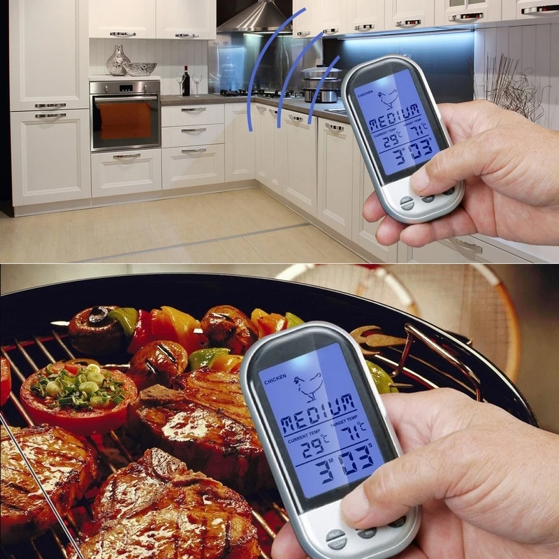 Цифровой беспроводной дистанционный термометр для мяса | Дом и сад
