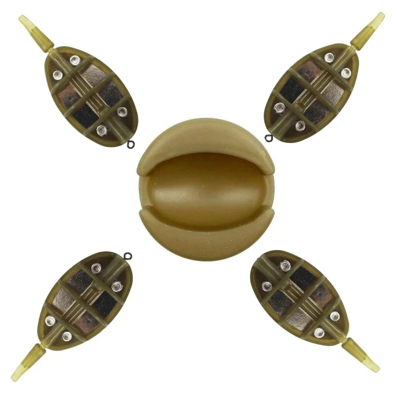 Карп Рыбалка встроенный метод подачи 4 кормушки 15/20/25/35 г 30/40/50/60 набор прессформы