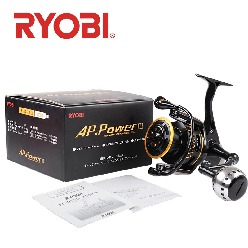 18 оригинальных Спиннинговых Рыболовных Катушек RYOBI AP POWER III 6000 8000 10000 ПЕРЕДАТОЧНОЕ