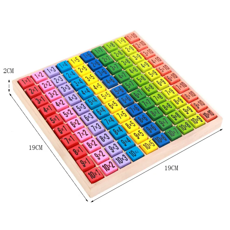 

Montessori Math Matique Colorful 10x10 Multiplication Table Educational Toys For Children Preschool Material MC0144H