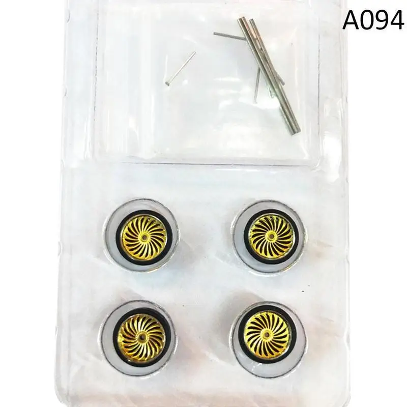 4wheels+2axles+4end Caps 1:64 Model Modified Tire Diecasts Alloy Wheel Tire Rubber Vehicles General Model Car Change Accessory - Цвет: X