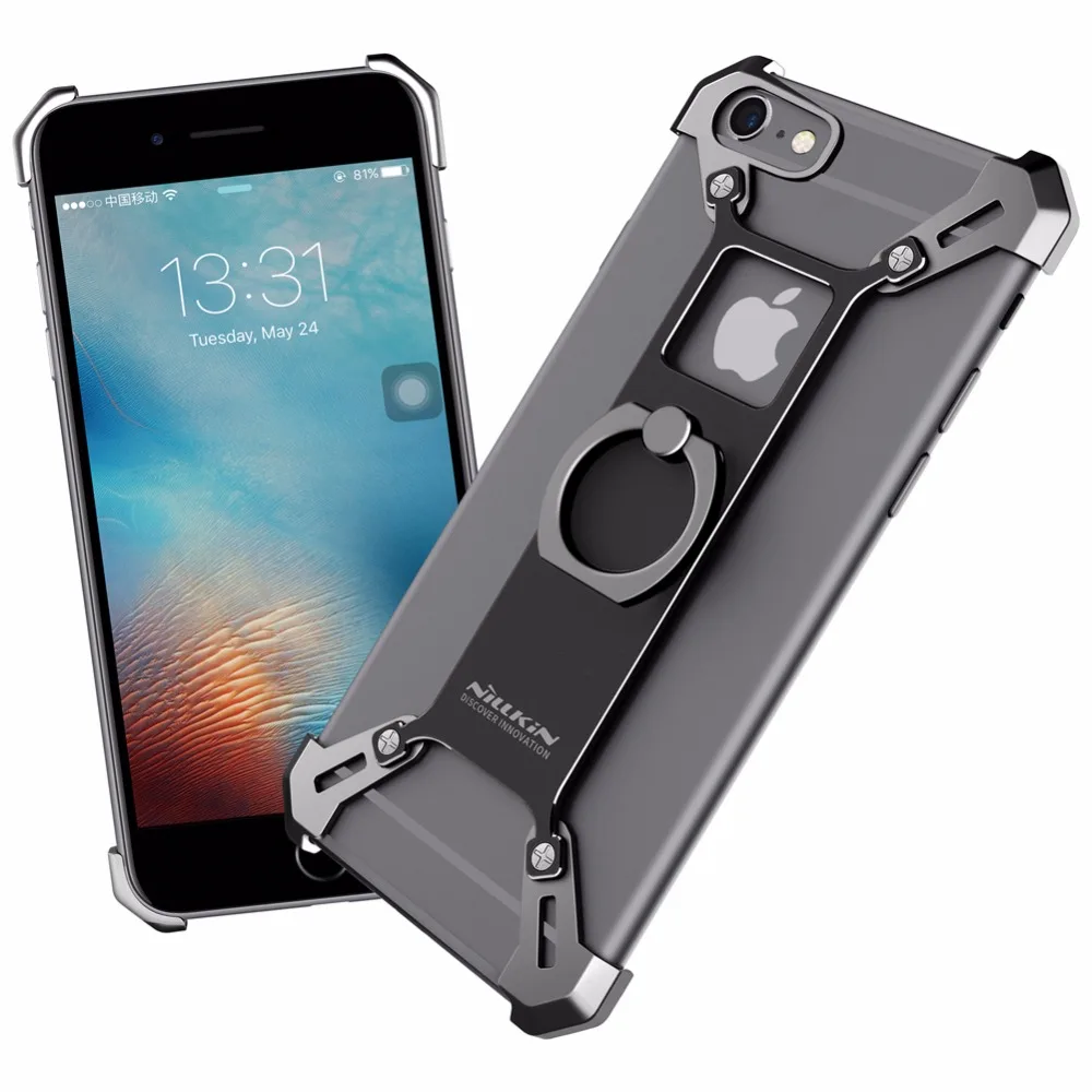 Nillkin Для iphone 6s Металлическая Крышка Бампер Bardes DIY Алюминиевого сплава задняя с