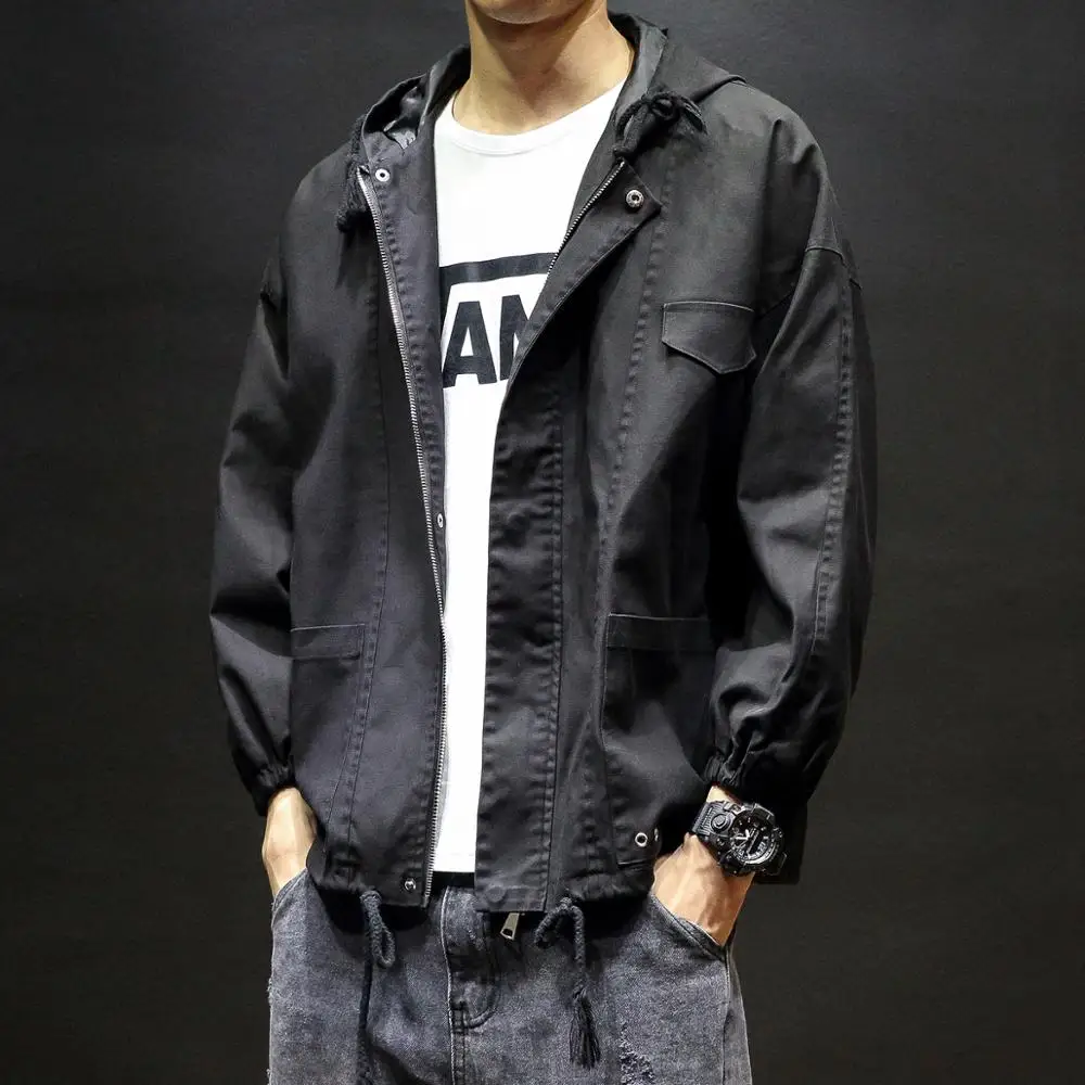 Autumn New Military Jacket Men Plus Size Jaqueta Masculino Loose Long Sleeve Hooded Mens Jackets and Coats Casual Windbreaker | Мужская