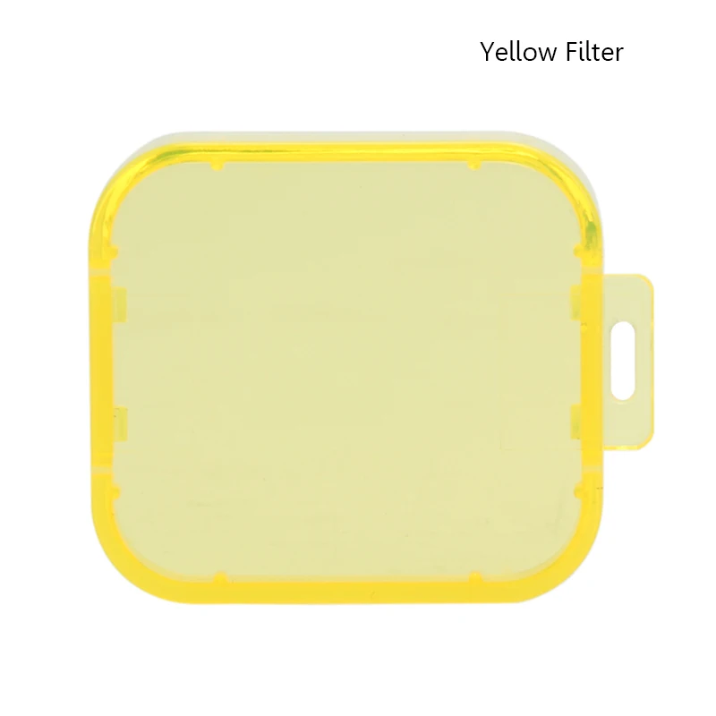 Yellow Фильтр для дайвинга, 6 цветов, фильтр для дайвинга, желтый, фиолетовый, оранжевый, красный, розовый, крышка для объектива, крышка для Xiaomi Yi 4 K, водонепроницаемый чехол - Цвет: Yellow