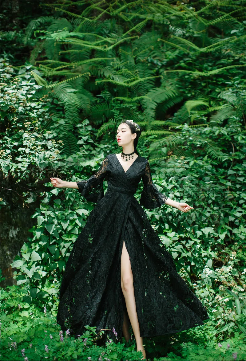 Богемные женские макси платья с вышивкой кружевные для девочек 2018 Летнее Длинное