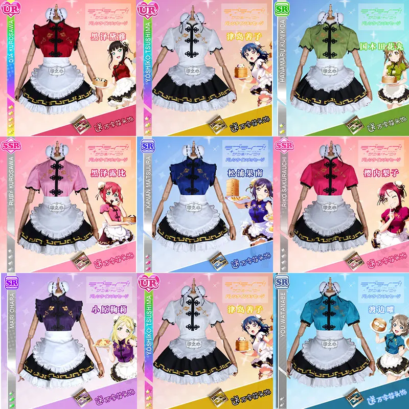 

Аниме Lovelive!Aqours Takami Chika Cheongsam Пробуждение всех участников косплей костюм лолита платье Qipao Хэллоуин костюм для женщин Outf