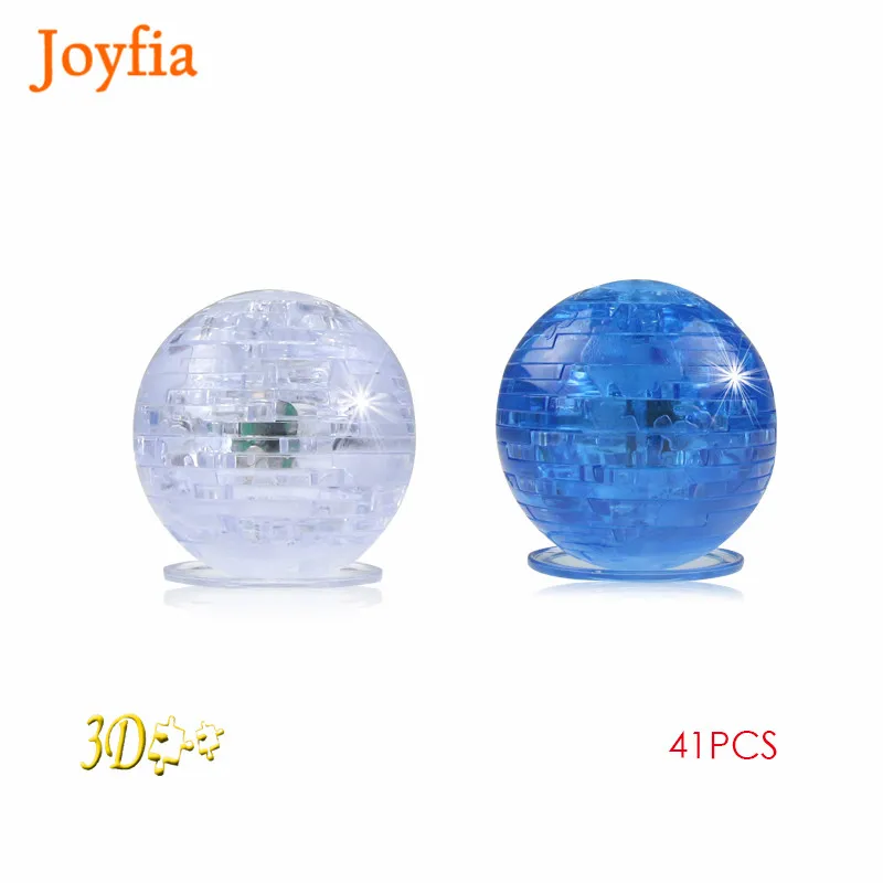 

41PCS DIY The Earth 3D Crystal Puzzles Assembly Jigsaw Flashing Light Building Round Ball Model Toys Puzzle Toys For Children