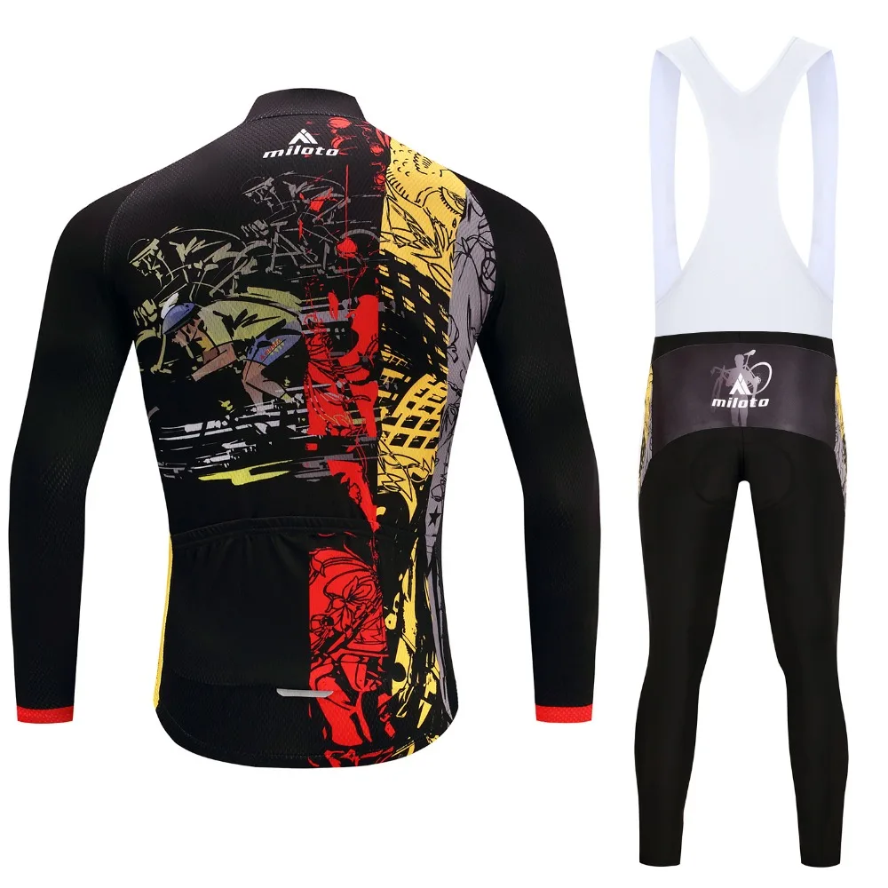 Arty bikers зимний комплект из Джерси с длинным рукавом комбинезон ropa ciclismo