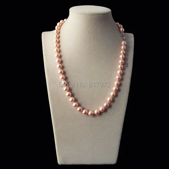 

8mm Pink South Sea Shell Pearl Necklace Fashion Highlight Pink AAA Necklaces Gift for women Jewelry