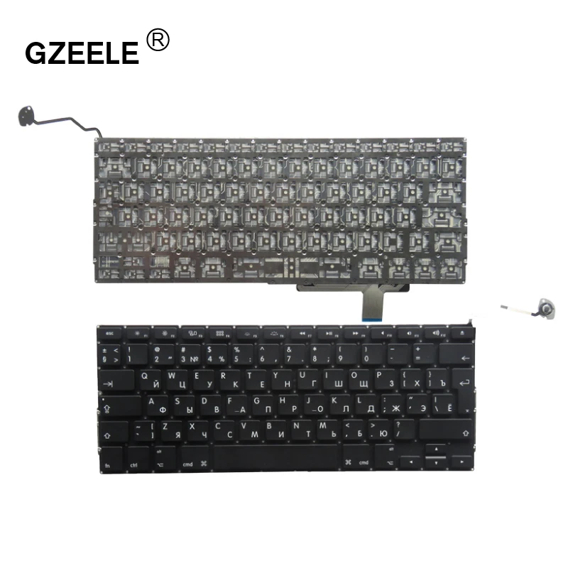 

GZEELE New For Apple MacBook Pro A1297 MC024 MC725 MD311 MC311 MC226 MB064 RU Russian Laptop Keyboard 17 Inch'' black