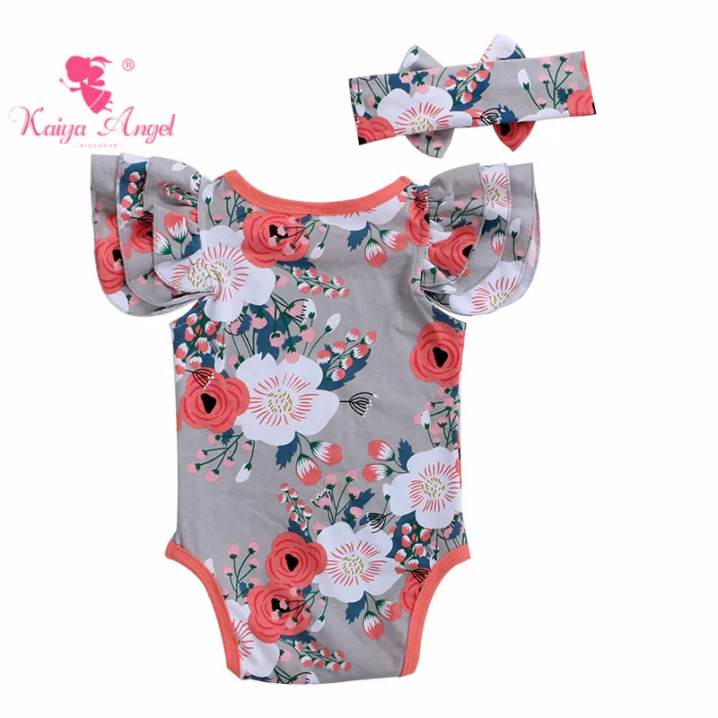 Kaiya Angel/комплект хлопковой одежды для маленьких мальчиков и девочек боди с