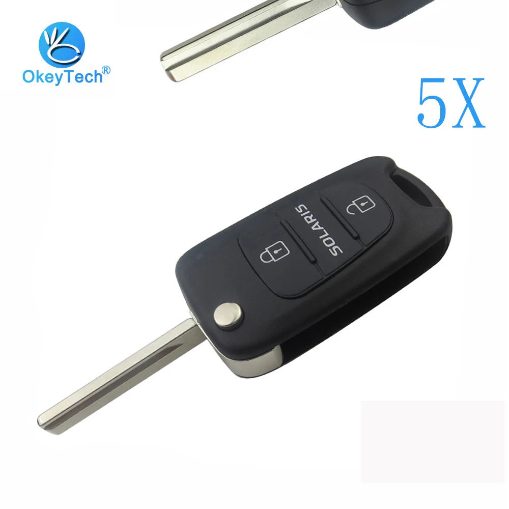 OkeyTech 5 шт./лот Флип складной 3 кнопки дистанционного ключа автомобиля чехол